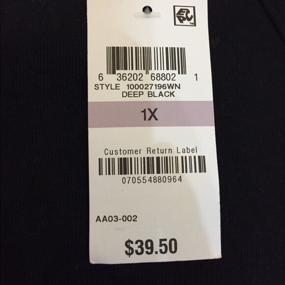 Karen Scott Womens Plus Holiday Embroidered Blouse-1X - Picture 4 of 4